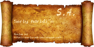Serly Adrián névjegykártya